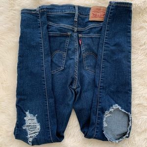 Levi’s Mile High Super Skinny Distressed Jeans
